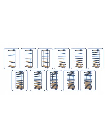 Regały Magazynowe - Regał metalowy HELIOS HNO106x030x30 3 półki - product 9