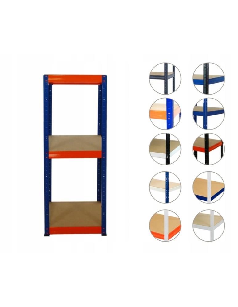 Regały Magazynowe - Regał metalowy HELIOS HNO 90x035x35 3 półki - product b2b.wamar.biz 1