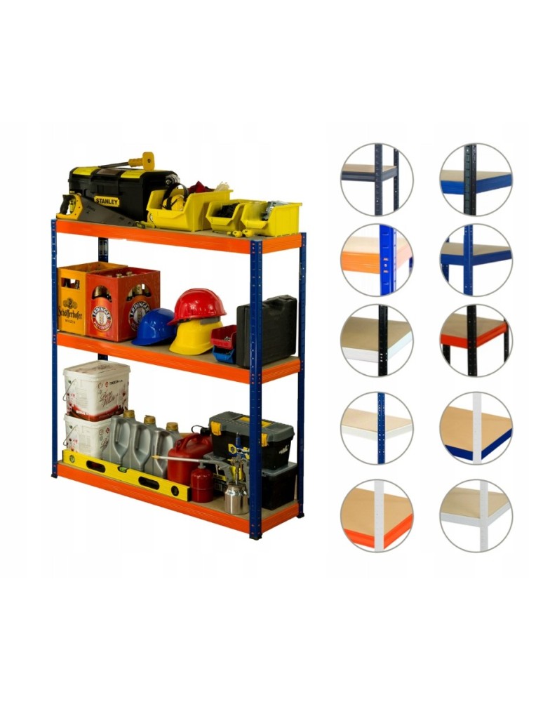 Regały Magazynowe - Regał metalowy regał magazynowy szpitalny HELIOS HNO 106x090x30 3x400kg - product b2b.wamar.biz 1