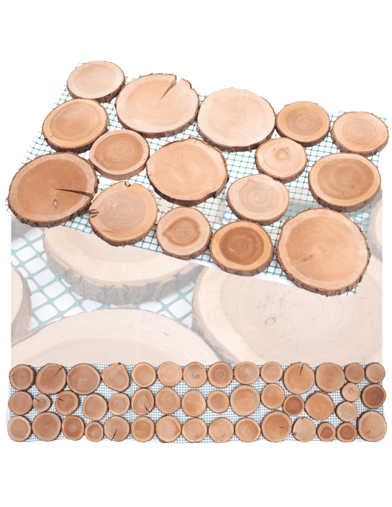 Ścieżki Ogrodowe - Ścieżka ogrodowa 80x50 cm chodnik plastry drewna czeremcha ścieżki EKO - produkt b2b.wamar.biz 1