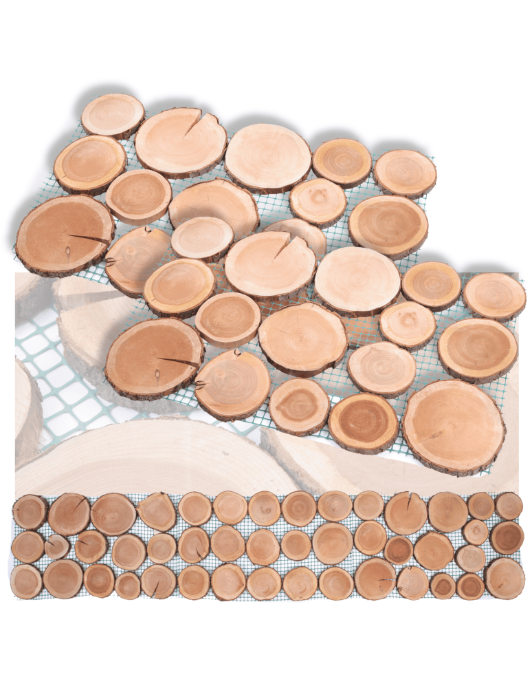 Ścieżki Ogrodowe - 2xŚcieżka ogrodowa drewniana chodnik plastry drewna czeremcha ścieżki EKO - product b2b.wamar.biz 1