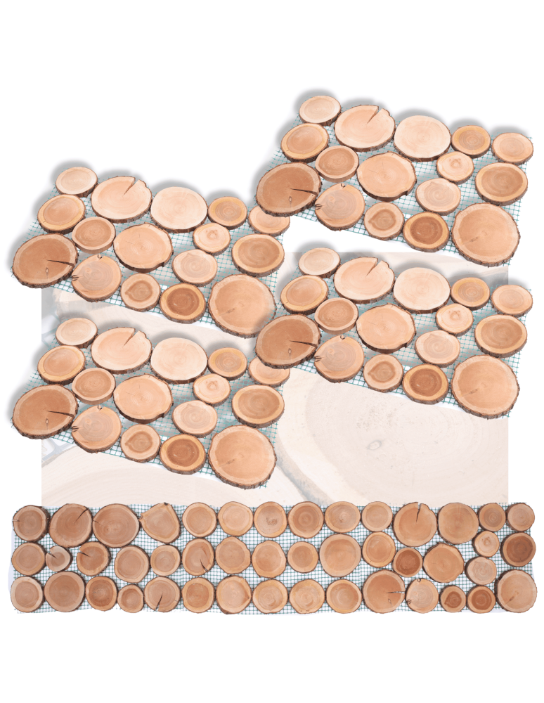 Ścieżki Ogrodowe - 4xŚcieżka ogrodowa drewniana chodnik plastry drewna czeremcha ścieżki EKO - product b2b.wamar.biz 1
