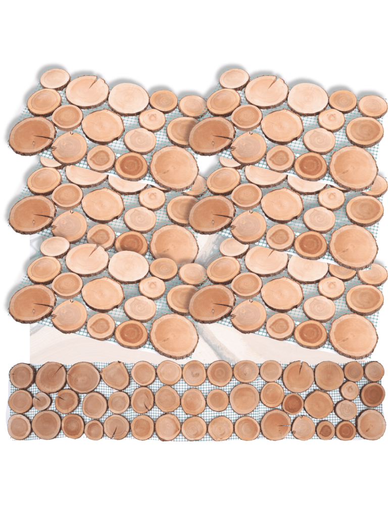 Ścieżki Ogrodowe - 6xŚcieżka ogrodowa drewniana chodnik plastry 80x50cm czeremcha ścieżki EKO - produkt b2b.wamar.biz 1