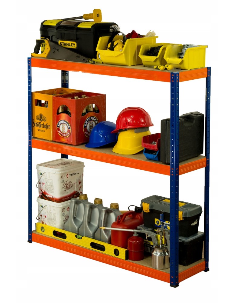 Regały Magazynowe - Regał metalowy HELIOS HNO 90x100x60 3x175kg - product b2b.wamar.biz 3