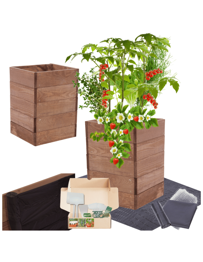 Uprawowe skrzynie ogrodowe- Warzywniaki- skrzynia do uprawy - Skrzynia na warzywa skrzynie na warzywnik inspekt donica grządka 45x33x30 - product b2b.wamar.biz 1
