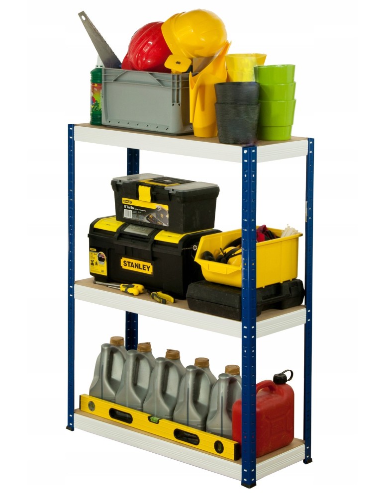 Regały Magazynowe - Regał metalowy HELIOS HNW 90x075x50 3x350kg - product b2b.wamar.biz 3