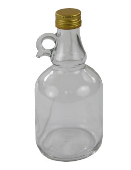 Galon 250 ml szklany z uchem · Złota nakrętka · Zestaw 6 sztuk