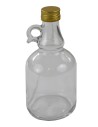 Galon 250 ml szklany z uchem · Złota nakrętka · Zestaw 6 sztuk