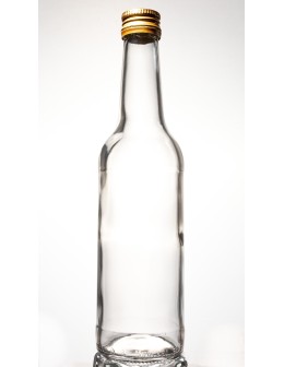 Przezroczysta butelka 330 ml ze złotą zakrętką fi 28mm · 6 sztuk - product 2