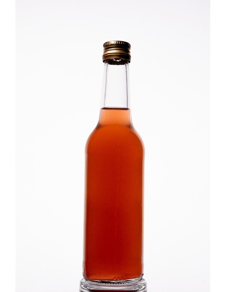 Szklane butelki na alkohol - galoniki - Przezroczysta butelka 330 ml ze złotą zakrętką fi 28mm · 6 sztuk - product b2b.wamar.biz 4