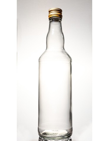 Transparentna butelka monopolowa 500 ml ze złotą zakrętką fi 28mm · 6 sztuk - product 2