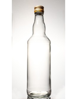 Transparentna butelka monopolowa 500 ml ze złotą zakrętką fi 28mm · 6 sztuk - product 2