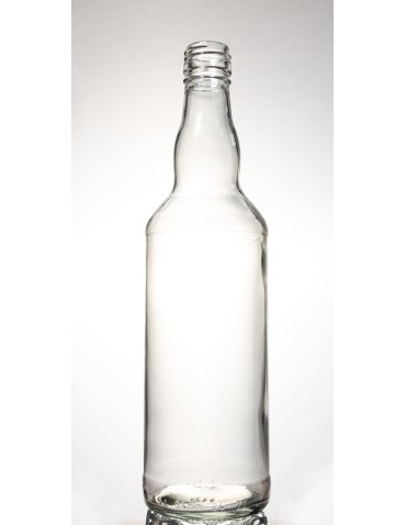 Szklane butelki na alkohol - galoniki - Transparentna butelka monopolowa 500 ml ze złotą zakrętką fi 28mm · 6 sztuk - product 4