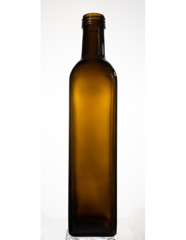 Szklane butelki na alkohol - galoniki - Kwadratowa zielona butelka 500 ml ze złotą nakrętką fi 31,5 mm · Komplet 6 sztuk - product b2b.wamar.biz 3