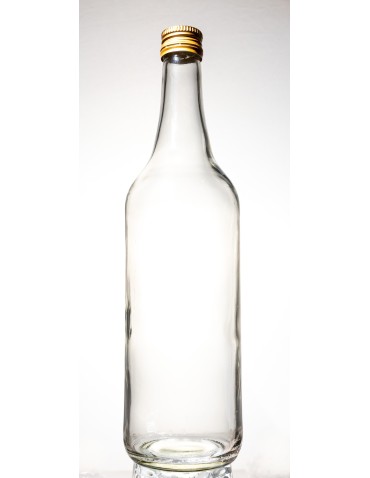 Butelka monopolowa 700 ml z gwintem fi 28 mm · złota nakrętka · Komplet 6 sztuk - product 2