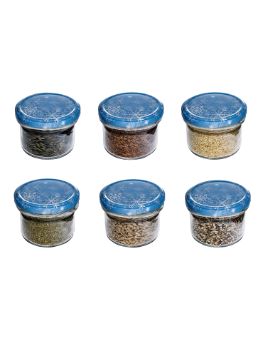 Słoik zwykły 235 ml · Wieczko (⌀82) z grafiką “śnieżynka” · 6-pak