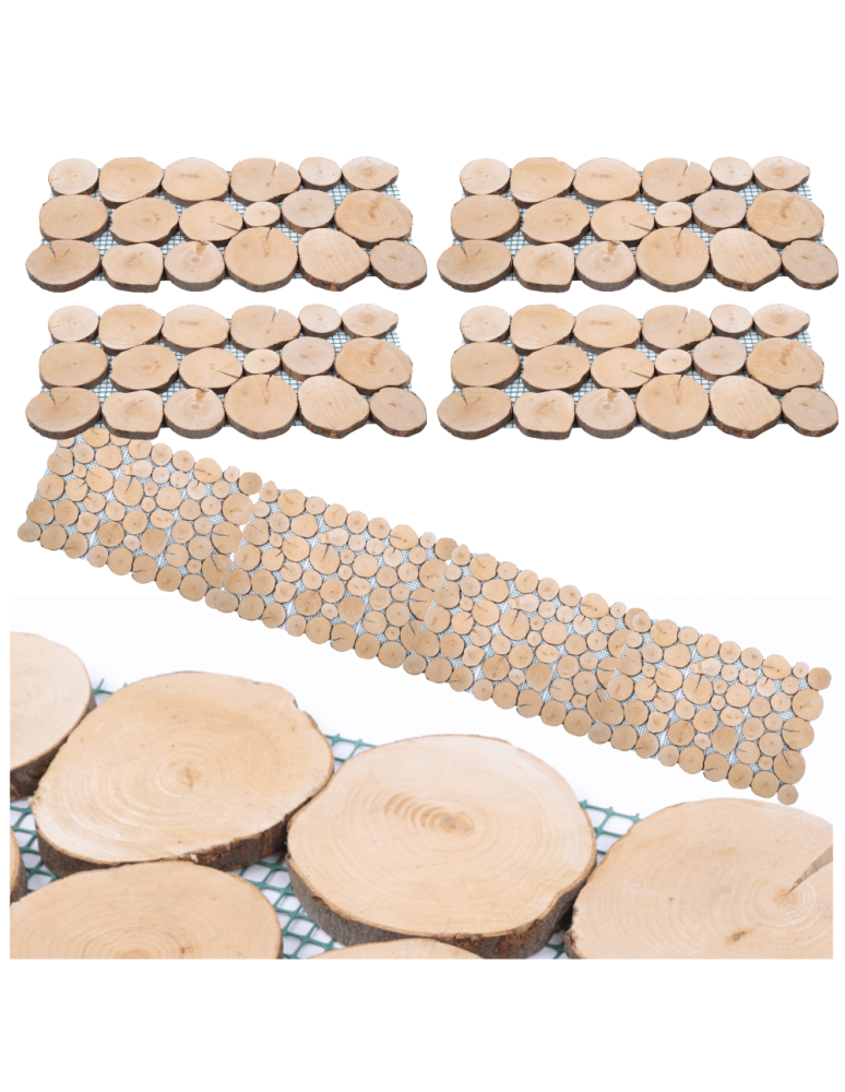 Ścieżki Ogrodowe - Ścieżka ogrodowa 80x40 cm chodnik plastry drewna BUKOWE ścieżki EKO x4 - product b2b.wamar.biz 1