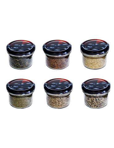 Słoik zwykły 235 ml · Pokrywka (⌀82) z grafiką truskawka-borówka · 6-pak