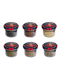 Słoik zwykły 235 ml · Pokrywka (⌀82) "Wieloowocowa" · 6 sztuk