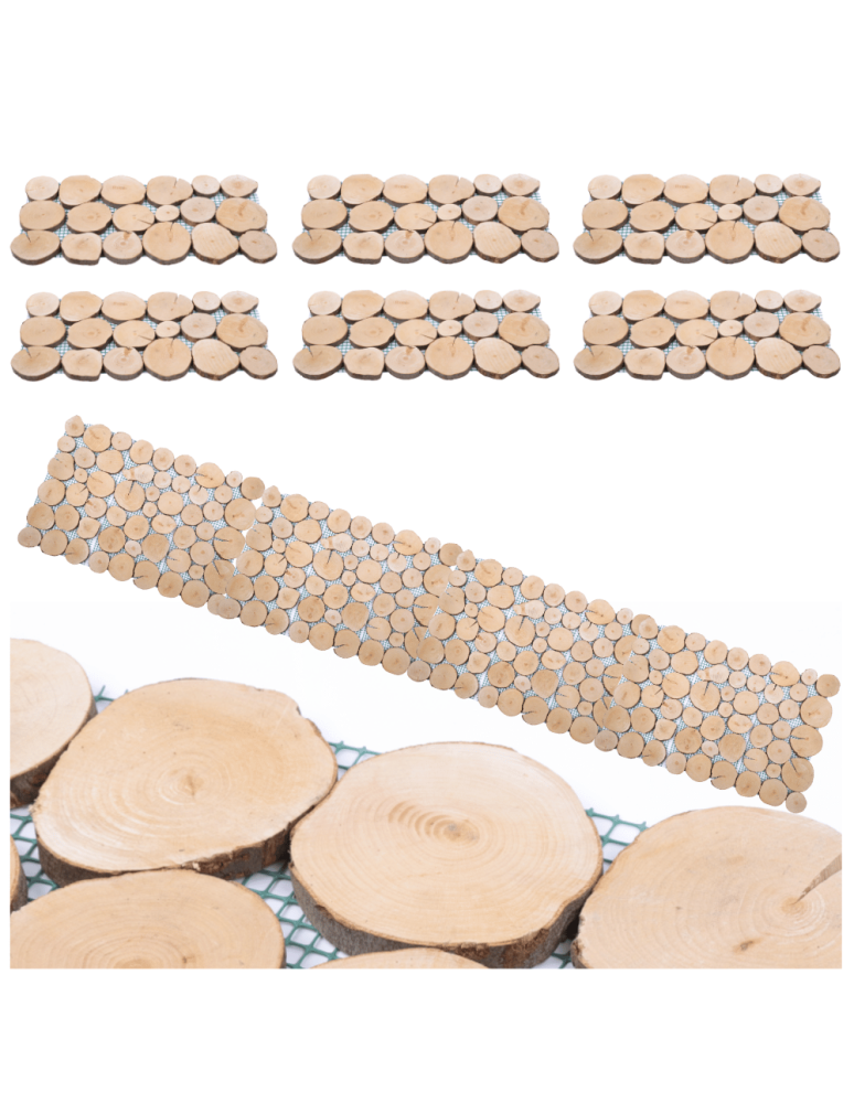 Ścieżki Ogrodowe - Ścieżka ogrodowa 80x40 cm chodnik plastry drewna BUKOWE ścieżki EKO x6 - product b2b.wamar.biz 1