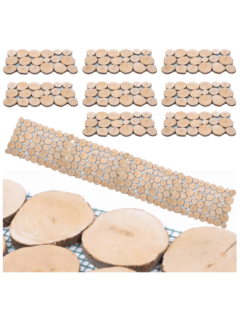 Ścieżki Ogrodowe - Ścieżka ogrodowa 80x40 cm chodnik plastry drewna BUKOWE ścieżki EKO x8 - product b2b.wamar.biz 1