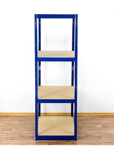 Magazynowe regały metalowe - Regał Helios 180x120x30 cm 4 półki/275kg Biało-Pomarańczowy - product 5