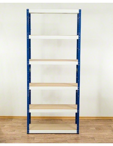 Magazynowe regały metalowe - Regał Helios 196x110x30 cm 6 półek/275kg Biało-Pomarańczowy - product 7