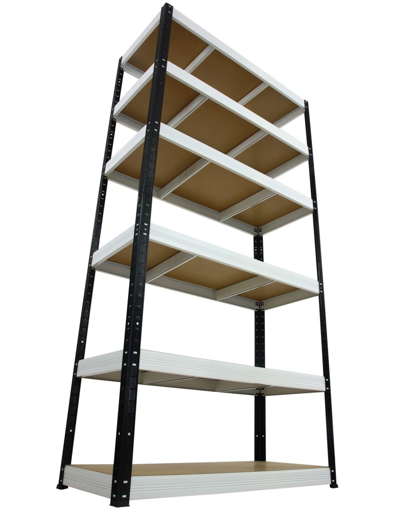 Regały - Regał Helios 196x120x35 cm 6 półek/275kg Czarno-Biały - product b2b.wamar.biz 15