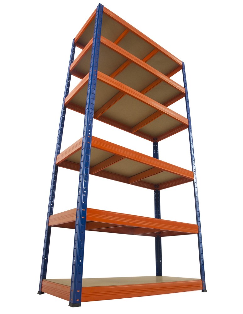 Regały - Regał Helios 196x120x35 cm 6 półek/275kg Czarno-Biały - product b2b.wamar.biz 17