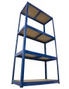 Regał Helios 180x90x35 cm 4 półki/175kg Niebiesko-Niebieski