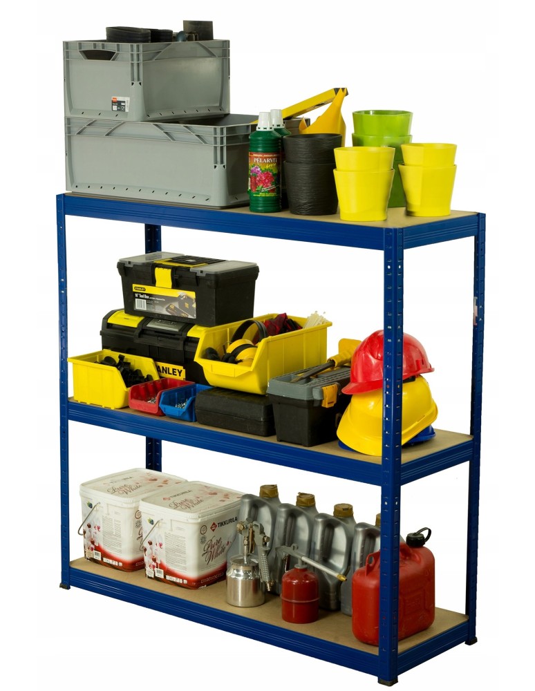 Regały Magazynowe - Regał metalowy HELIOS HNN 90x090x35 3x350kg - product b2b.wamar.biz 3