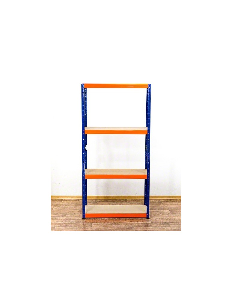 Magazynowe regały metalowe - Regał Helios 180x100x50 cm 4 półki/275kg Biało-Pomarańczowy - product b2b.wamar.biz 28