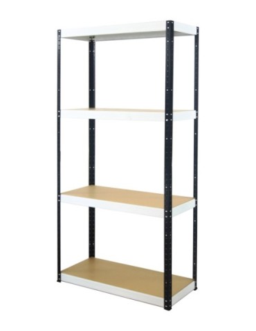Regały - Regał Helios 180x120x40 cm 4 półki/275kg Czarno-Biały - product 33