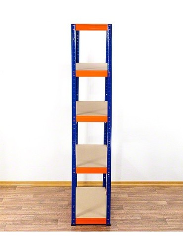 Magazynowe regały metalowe - Regał Helios 180x110x50 cm 5 półek/275kg Biało-Pomarańczowy - product 28