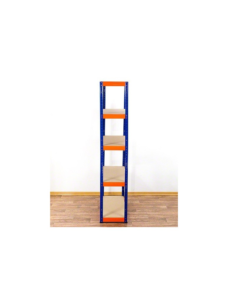 Magazynowe regały metalowe - Regał Helios 180x110x50 cm 5 półek/275kg Biało-Pomarańczowy - product b2b.wamar.biz 28