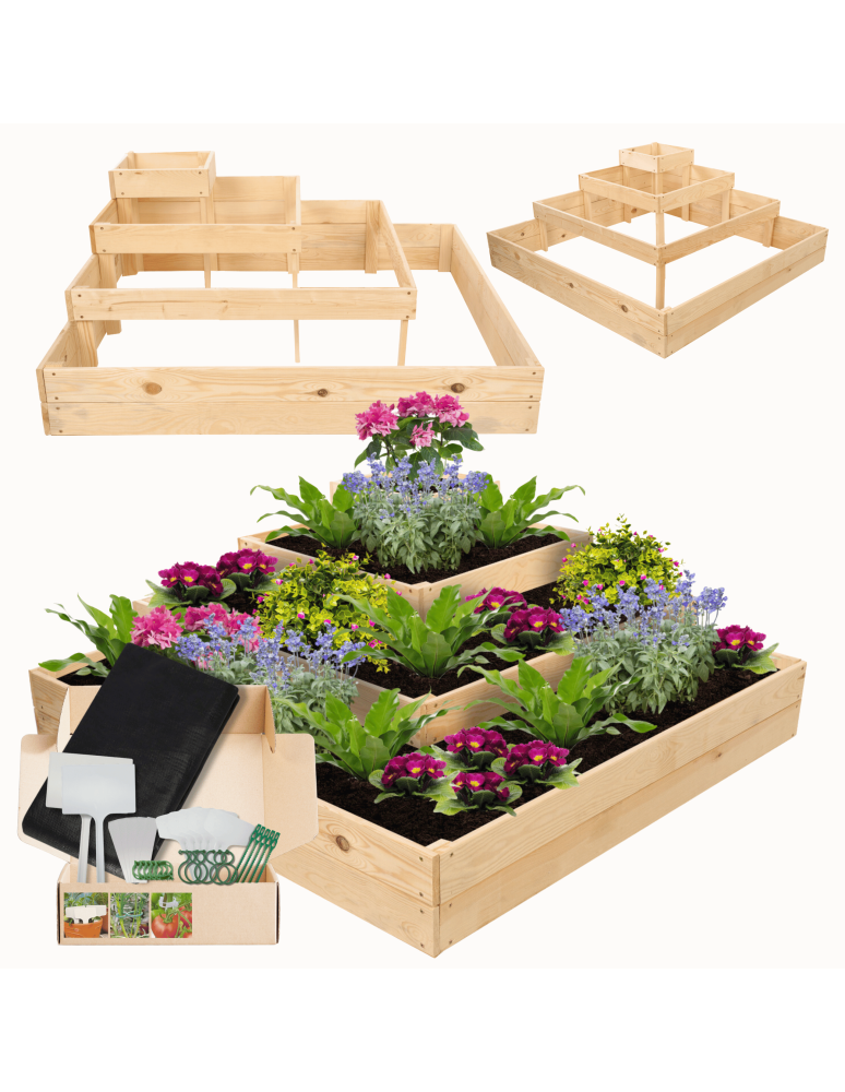 Uprawowe skrzynie ogrodowe- Warzywniaki- skrzynia do uprawy - Narożne skrzynie na warzywa warzywniak donica inspekt  45x120x120 GRATISY - product b2b.wamar.biz 1