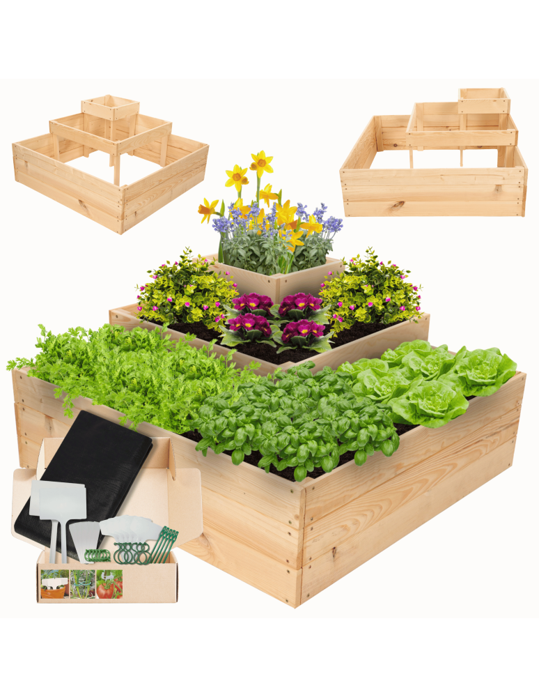 Uprawowe skrzynie ogrodowe- Warzywniaki- skrzynia do uprawy - Skrzynia drewniana narożna na warzywniak donica inspekt 45x90x90 GRATISY - product b2b.wamar.biz 1