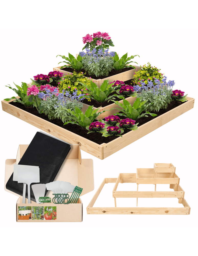 Uprawowe skrzynie ogrodowe- Warzywniaki- skrzynia do uprawy - Skrzynia drewniana na warzywniak narożna zielnik 36x120x120 GRATISY EKO - product b2b.wamar.biz 1