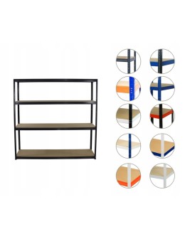 Regał metalowy regał magazynowy garażowy HELIOS premium 196x180x35 4x275kg