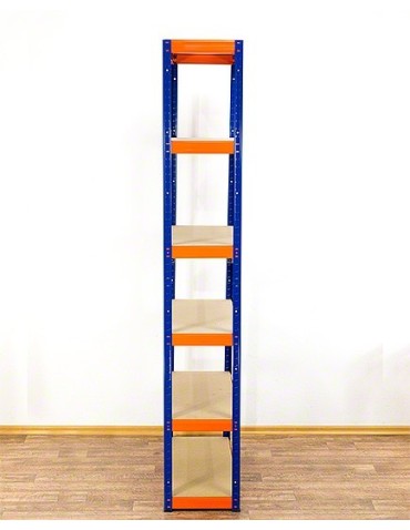 Magazynowe regały metalowe - Regał Helios 196x90x45 cm 6 półek/275kg Biało-Pomarańczowy - product 24