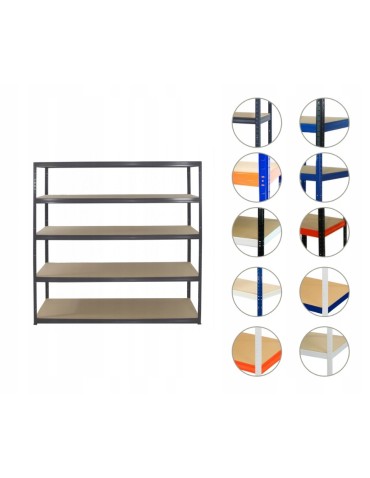 Regał metalowy regał magazynowy garażowy HELIOS premium 180x150x45 5x175kg