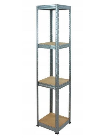 Regały Magazynowe - Regał magazynowy ocynk regał metalowy garażowy HELIOS 196x040x40 4 półki - produkt 3