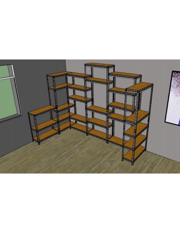 Regały Magazynowe - Płyta półka blat MDF regału HL HDF-6X985X385-HELIO - product 10