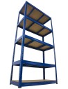 Regał Helios 180x75x35 cm 5 półek/275kg Niebiesko-Niebieski