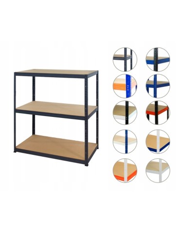 Regał metalowy regał magazynowy garażowy HELIOS premium 106x150x30 3x175kg