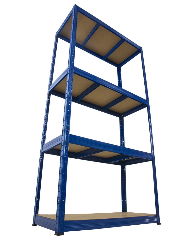 Regały - Regał Helios 180x90x60 cm 4 półki/275kg Niebiesko-Niebieski - product b2b.wamar.biz 1