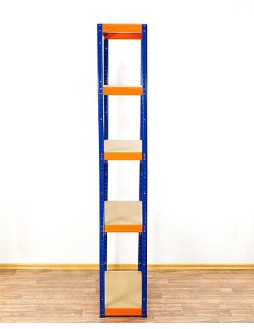 Magazynowe regały metalowe - Regał Helios 196x75x45 cm 5 półek/350kg Biało-Pomarańczowy - product 2
