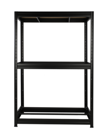 Regały - Regał na opony 177×120×60 cm/ 3 półki – Metalowy/ Czarny - product 2