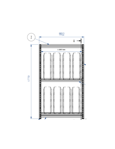 Regały - Regał na opony 177×120×60 cm/ 3 półki – Metalowy/ Czarny - product 8