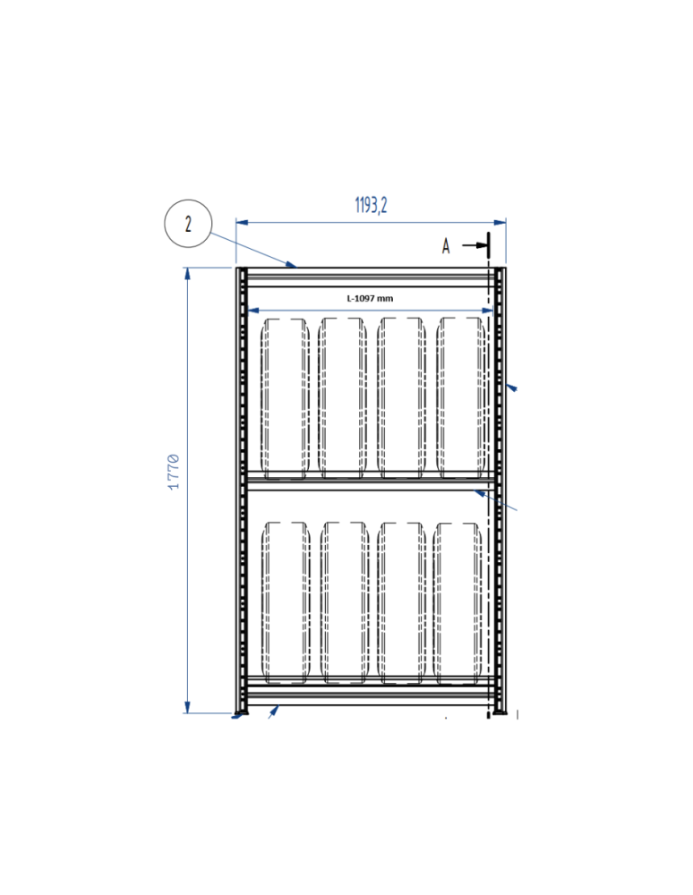Regały - Regał na opony 177×120×60 cm/ 3 półki – Metalowy/ Czarny - product b2b.wamar.biz 8